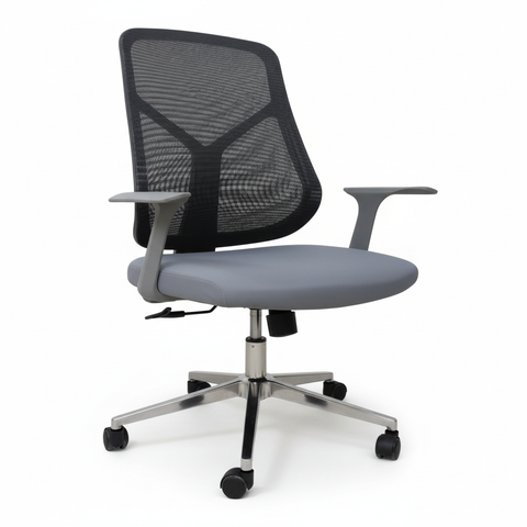 Medium Back Mesh Office Chair UAE | Ergonomic Chrome Base | Dubai Abu Dhabi