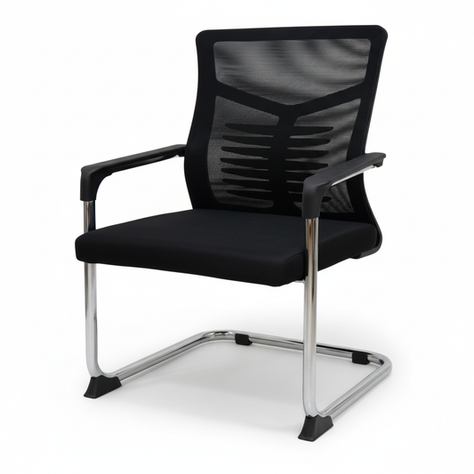 Mesh Back Visitor Chair UAE | Chrome Base Office Chair Dubai | IH 1004V