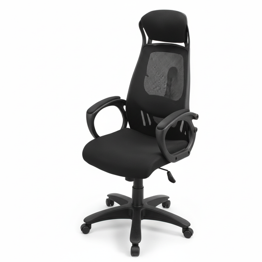 High Back Executive Office Chair with Fixed Headrest - Ergonomic Desk Chair UAE | Premium Quality | IH 543