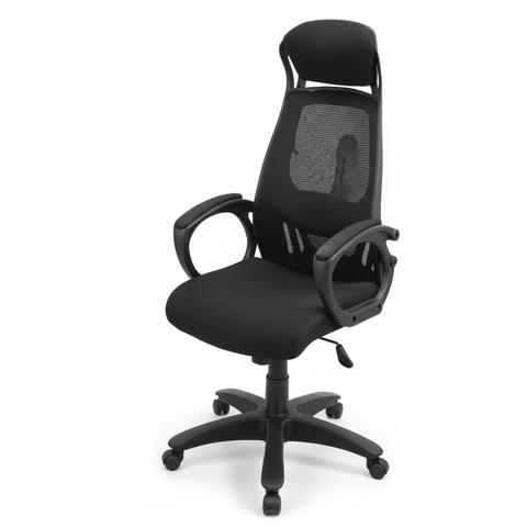High Back Executive Office Chair with Fixed Headrest - Ergonomic Desk Chair UAE | Premium Quality | IH 543
