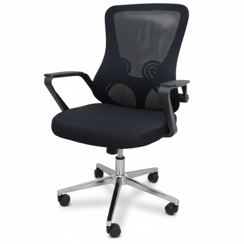 Medium Back Mesh Office Chair UAE | Ergonomic Chrome Base | Dubai Abu Dhabi | IH 1035