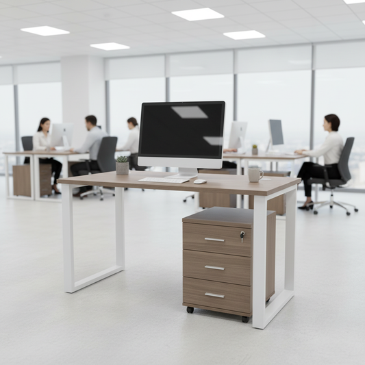 Wooden Steel Office Desk 1.4M | IH-1204 | INFINI HOMES UAE