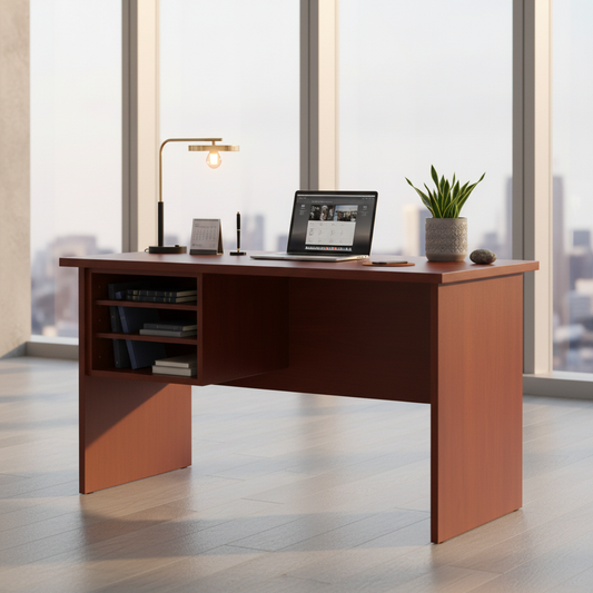 Side Desk Cherry Wood | Premium Office Furniture UAE | INFINI HOMES