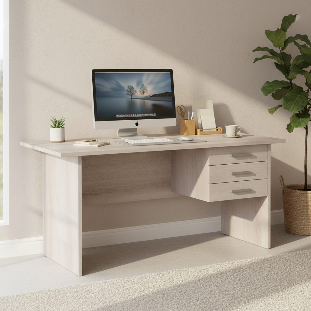 Premium Mahogany Office Desk 120x60x75cm | UAE-Wide Delivery