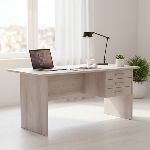 Premium Mahogany Office Desk 120x60x75cm | UAE-Wide Delivery