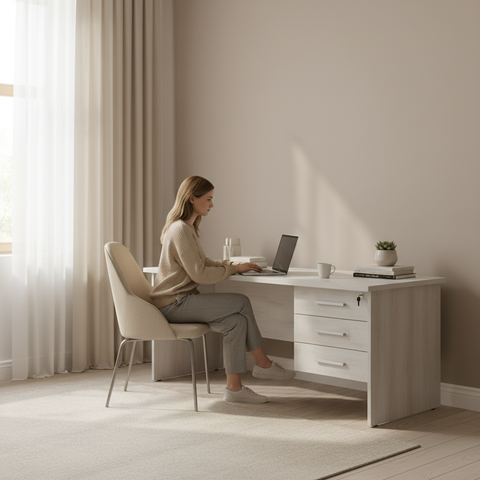 Office Desk Maple 160cm - Premium Workstation for UAE Offices | INFINI HOMES