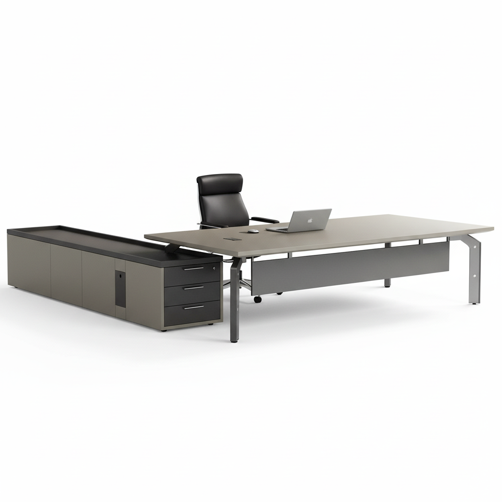 L-Shape Office Desk 1.6m Light Oak | Premium Executive Desk UAE