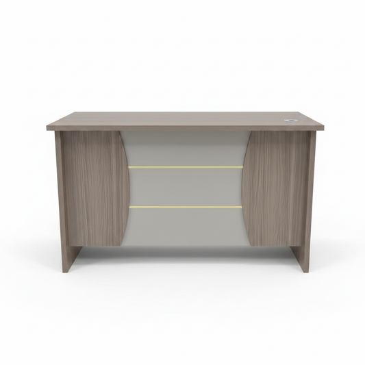Office Table 120cm | Oak & Khaki Work Desk | IH 7012