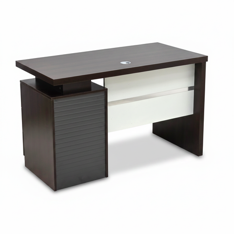 Wenge office desk 120cm white background studio shot – modern executive table for sale in UAE