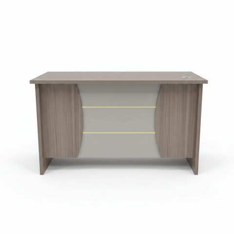 Office Table 120cm | Oak & Khaki Work Desk | IH 7012