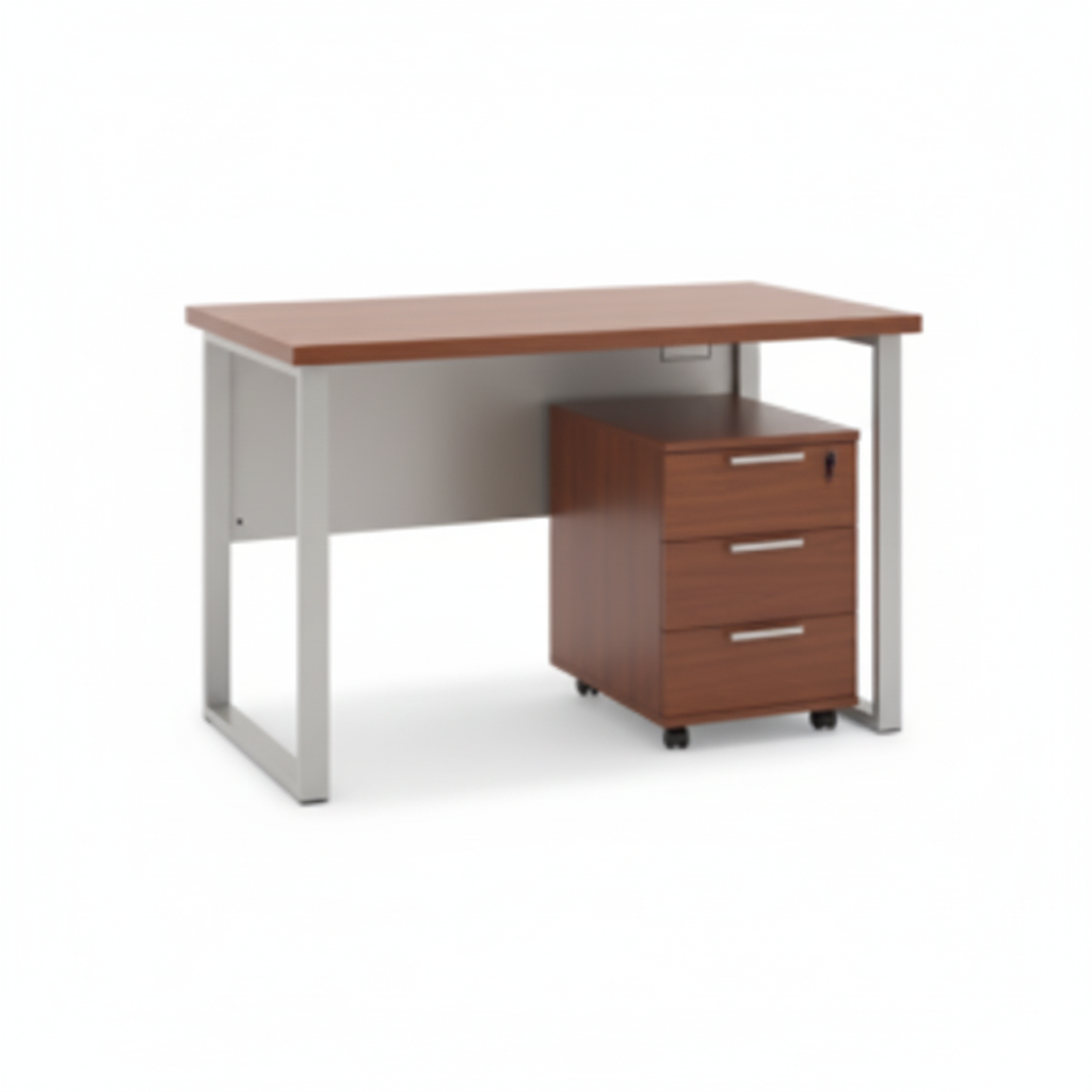 Office Desk 1.2m Cherry White | Premium Workstation UAE | INFINI HOMES