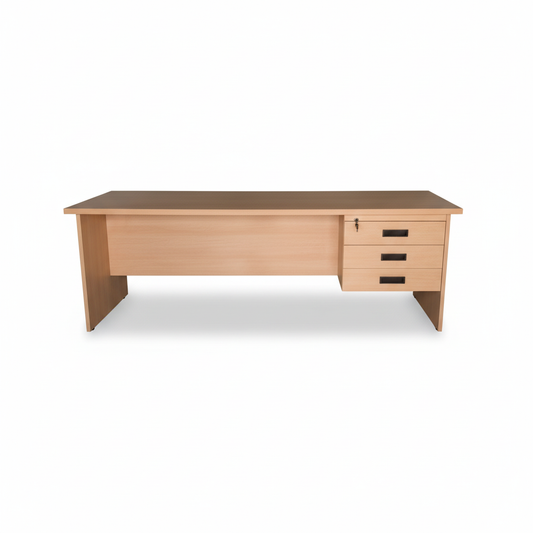 Premium Beech Office Desk 160x75x75cm | UAE-Wide Delivery