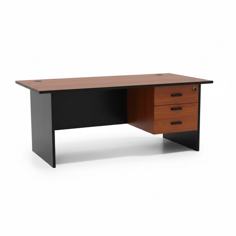Office Desk Cherry Wood 140cm - Premium Executive Desk UAE | INFINI HOMES