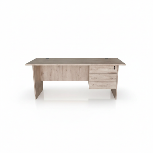 Office Desk Ash Wood 140cm | Premium Workstation for UAE Offices