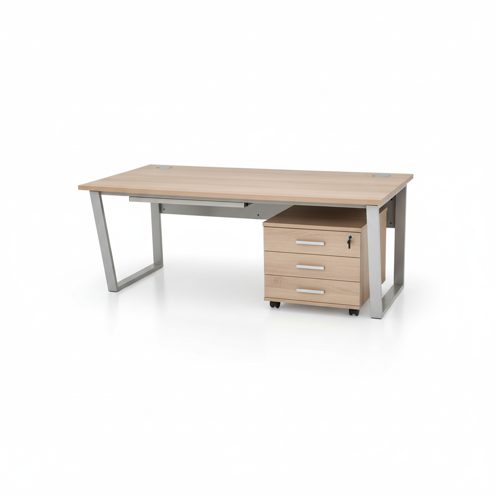 Office Desk 1.2m Beech White | Premium Workstation UAE | INFINI HOMES