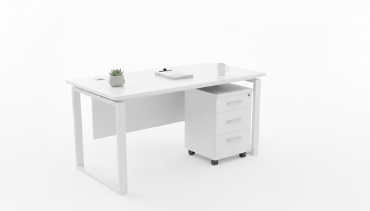 Office Desk with Pedestal Drawer 140x70cm - Premium Workstation UAE