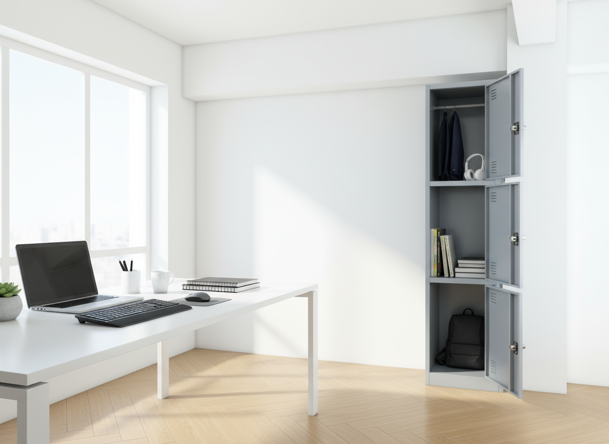 INFINI HOMES 3-Tier Steel Storage Locker Cabinet - UAE Wide Delivery