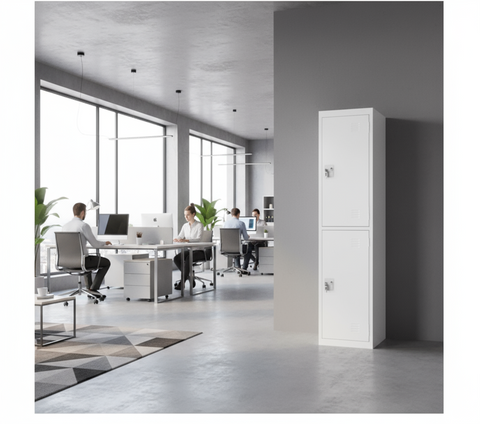 INFINI HOMES 2-Tier Steel Storage Locker Cabinet - UAE Wide Delivery