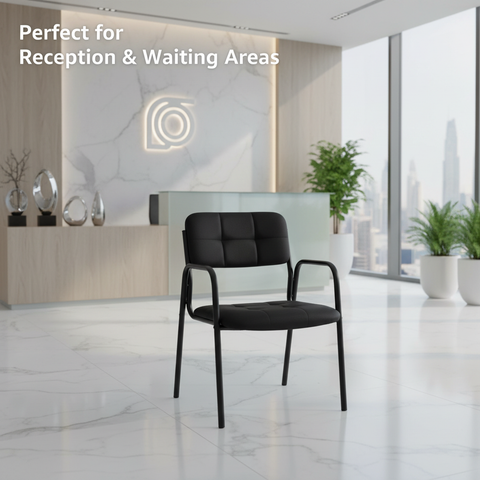 Visitor Chair Black IH 079 BLK | Premium Office Seating UAE