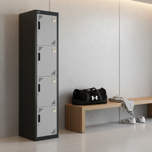 GO 4-Tier Steel Locker | Model GO-T4 (FYD-G004) – H185 × W38 × D45 cm