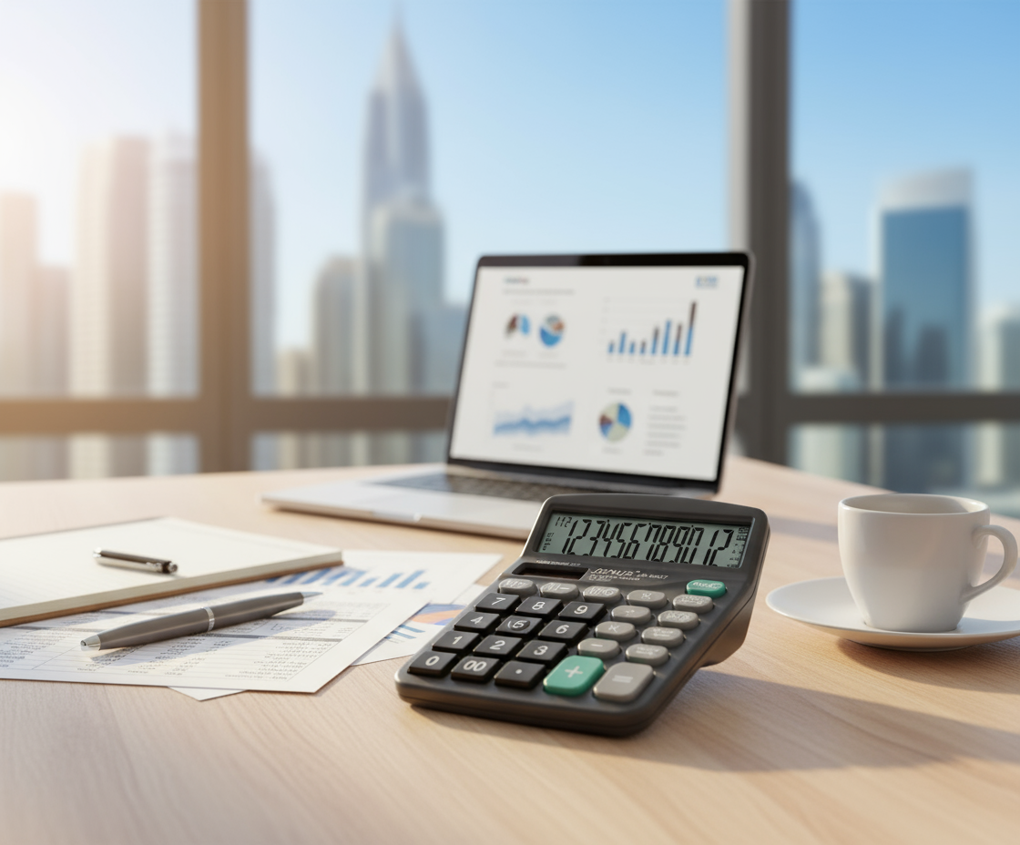 JOINUS 12-Digit Calculator JS-8837 | Dual Power Desktop Calculator for Office & School UAE