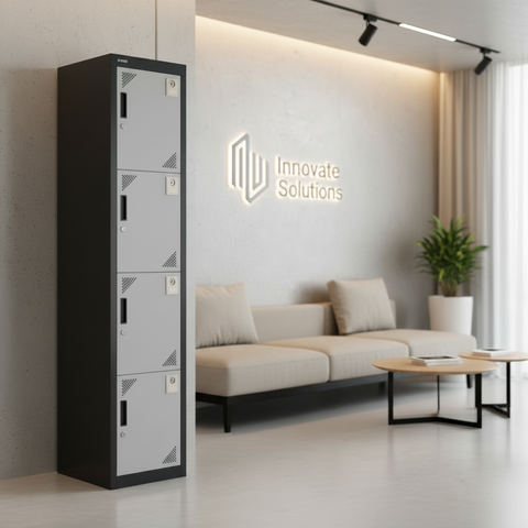 GO 4-Tier Steel Locker | Model GO-T4 (FYD-G004) – H185 × W38 × D45 cm