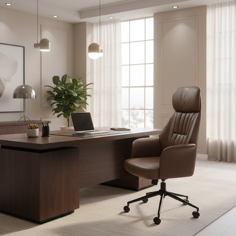 Brown Executive Office Chair IH 9521 | Premium Ergonomic Office Seating Dubai UAE