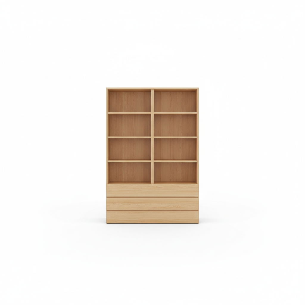 Book Cabinet Beech Wood | Premium Office Storage Furniture UAE