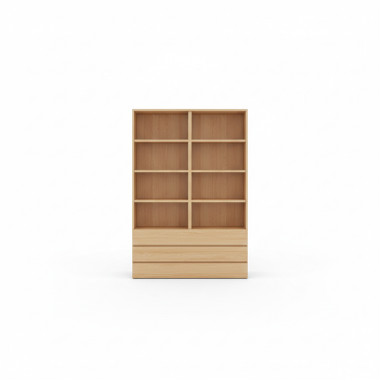 Book Cabinet Beech Wood | Premium Office Storage Furniture UAE