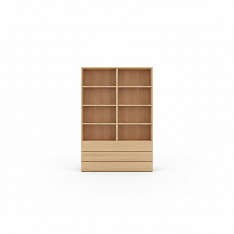 Book Cabinet Beech Wood | Premium Office Storage Furniture UAE