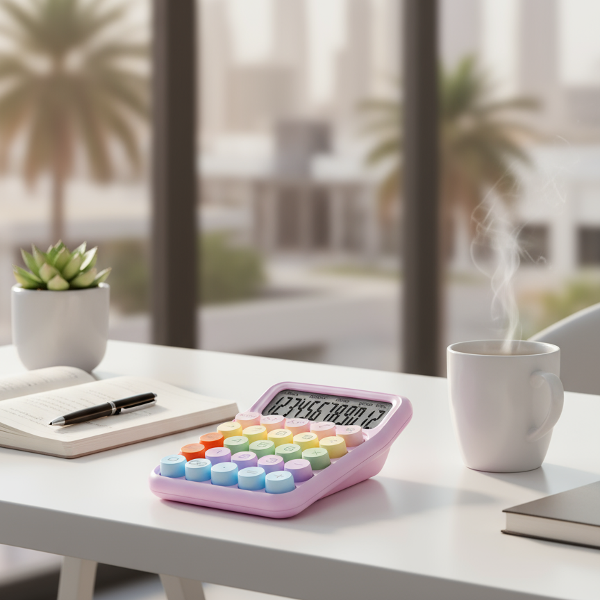 Scientific Calculator with Mechanical Keyboard - Desktop Calculator for Office, School & Home UAE | Purple