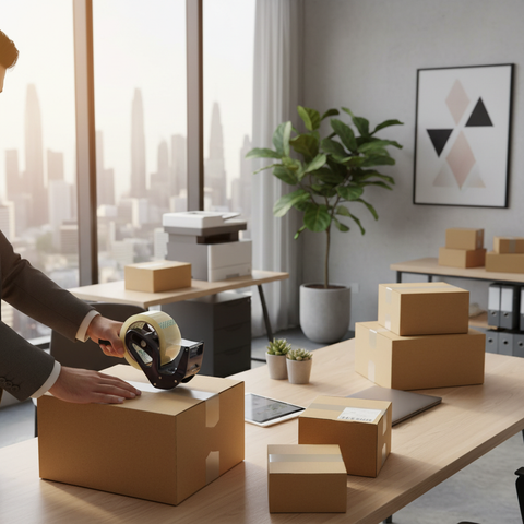 Clear Packing Tape 100 Yards - Heavy Duty Adhesive for Shipping & Packaging | INFINI HOMES UAE