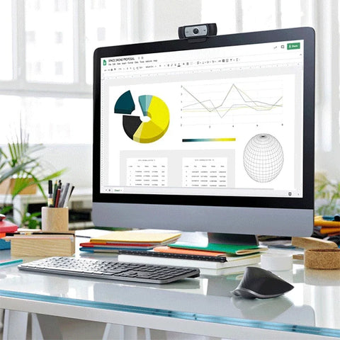 Logitech C930s Pro HD 1080p Webcam for Laptops with Ultra Wide Angle - Black | UAE Delivery