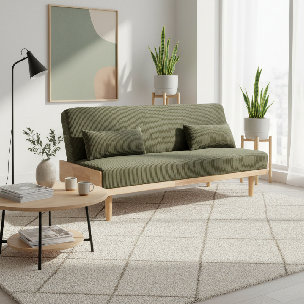 Sofa Cum Bed Green IH SB-1172 | Convertible Sofa Bed UAE | Dubai Abu Dhabi Sharjah