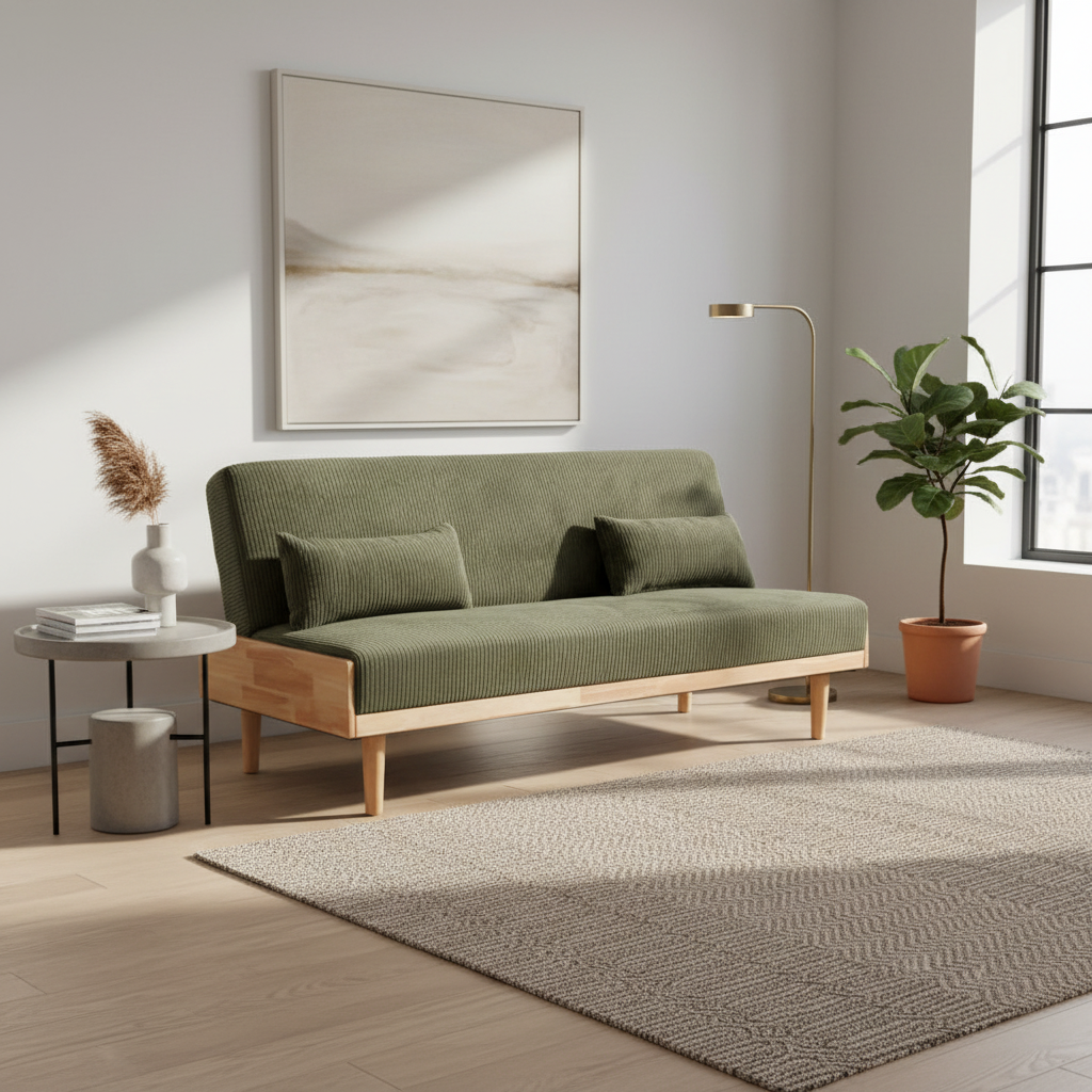 Sofa Cum Bed Green IH SB-1172 | Convertible Sofa Bed UAE | Dubai Abu Dhabi Sharjah