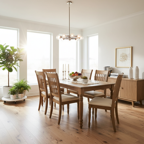 Dining Table Set IH 3746 (1+6) | 7-Seater Dining Furniture Dubai, Abu Dhabi, Sharjah