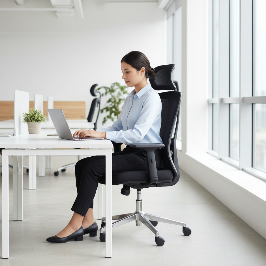 High-Back Ergonomic Office Chair IH-A213H in Open Plan Office – UAE Workspace Furniture