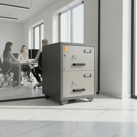 Valberg FC 2K-KK Fire Resistant 2-Drawer Filing Cabinet | UAE