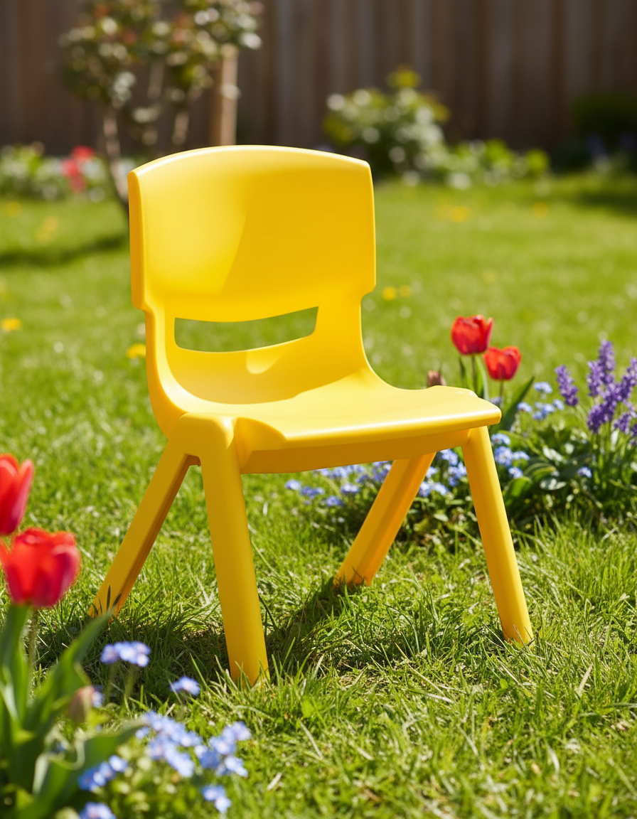 Premium Plastic Junior Deluxe Chair Yellow - Kids Furniture UAE | Dubai Abu Dhabi Sharjah