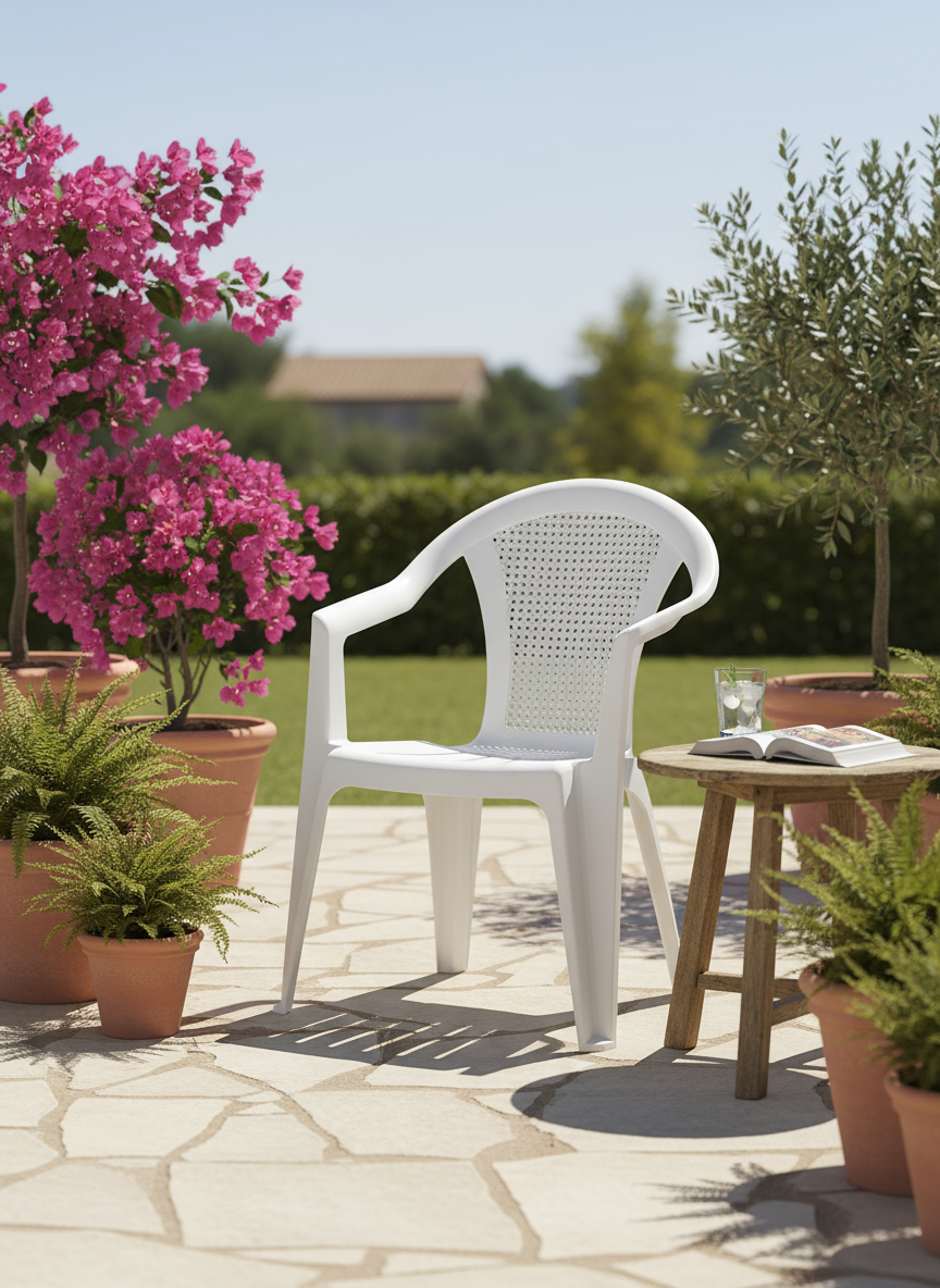 Premium bamboo chair outdoor patio setup - Garden furniture UAE | Fast shipping Dubai, Abu Dhabi, Sharjah