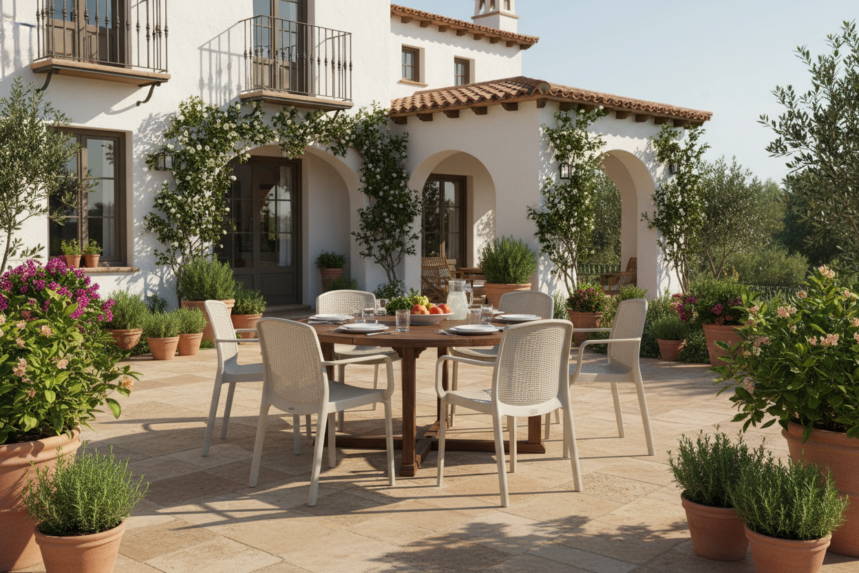 Premium Cedarattan Armchair Set of 6 - Dark Brown Outdoor Furniture UAE | Dubai Abu Dhabi Sharjah