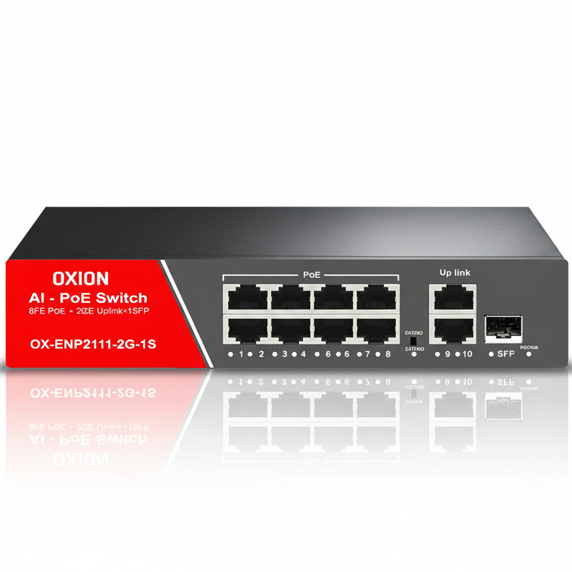 OXION OX-ENP2119-2G-1S 16-Port Lite Series PoE Switch UAE | 250W Gigabit PoE+ 250m Long Range Network Switch Dubai Abu Dhabi Sharjah Ajman Umm Al Quwain Ras Al Khaimah Fujairah