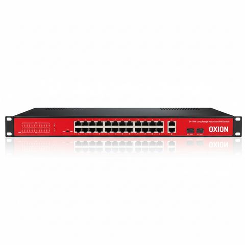 OXION OX-GPS2824-2GS 24-Port Gigabit AI PoE Switch UAE | 400W Managed PoE+ 2GE 2SFP Uplink 250m Long Range Network Switch Dubai Abu Dhabi Sharjah Ajman Umm Al Quwain Ras Al Khaimah Fujairah