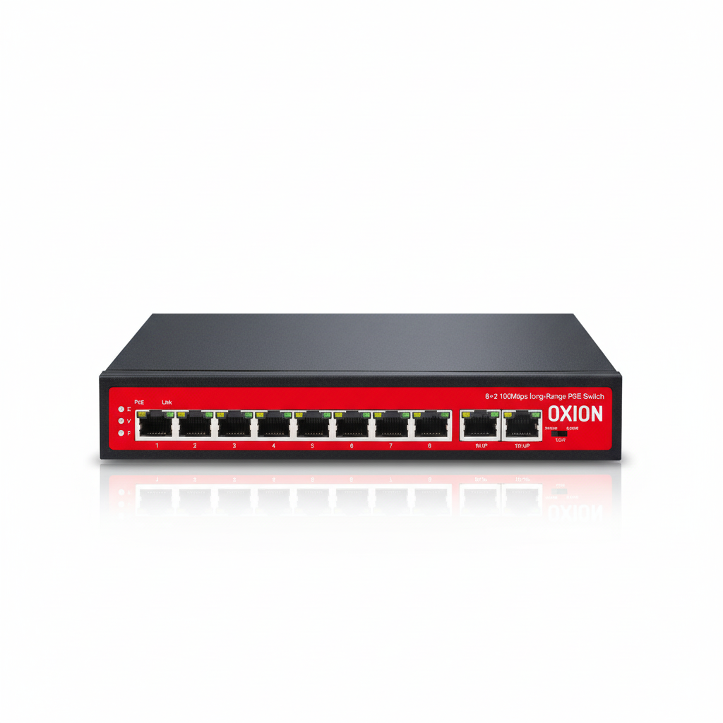 OXION OX-NPS210G 8-Port PoE Switch UAE | 120W Long Range PoE+ Network Switch Dubai Abu Dhabi Sharjah Ajman Umm Al Quwain Ras Al Khaimah Fujairah