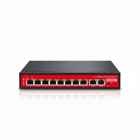 OXION OX-NPS210G 8-Port PoE Switch UAE | 120W Long Range PoE+ Network Switch Dubai Abu Dhabi Sharjah Ajman Umm Al Quwain Ras Al Khaimah Fujairah