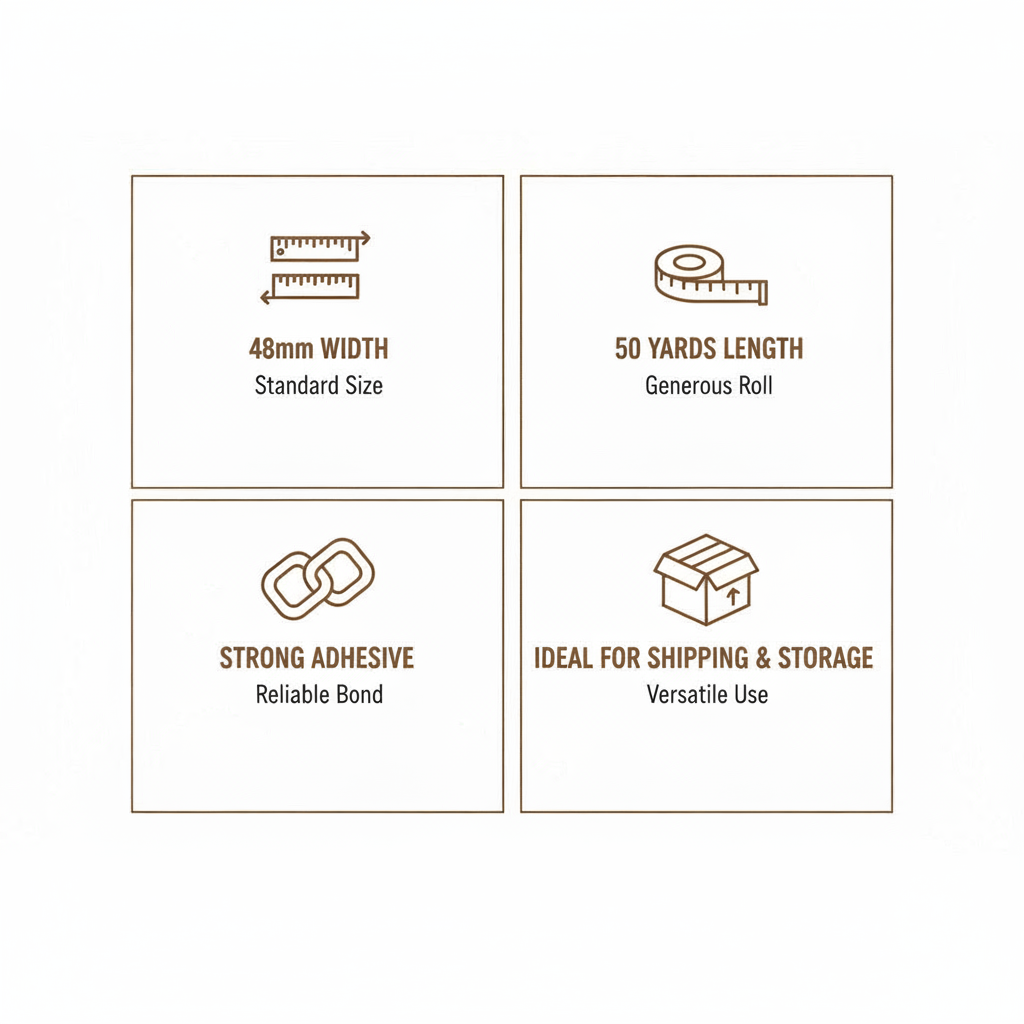 Brown Tape 50 Yards - INFINI HOMES Premium Packaging Tape