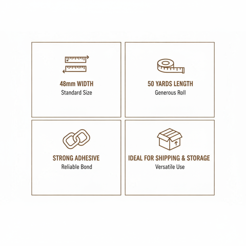 Brown Tape 50 Yards - INFINI HOMES Premium Packaging Tape
