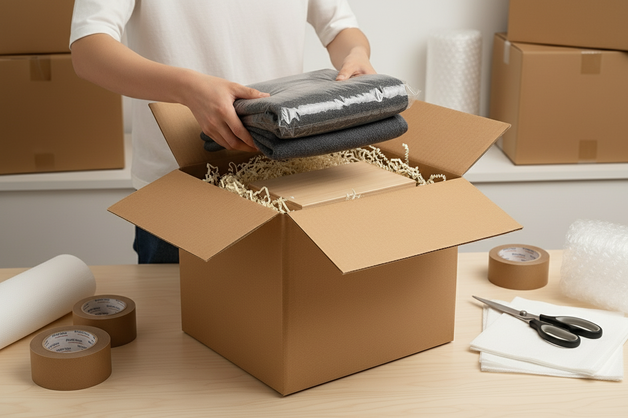 Moving Boxes UAE Dubai - 10 Pack Premium Corrugated Cartons | 44X44X68 cm