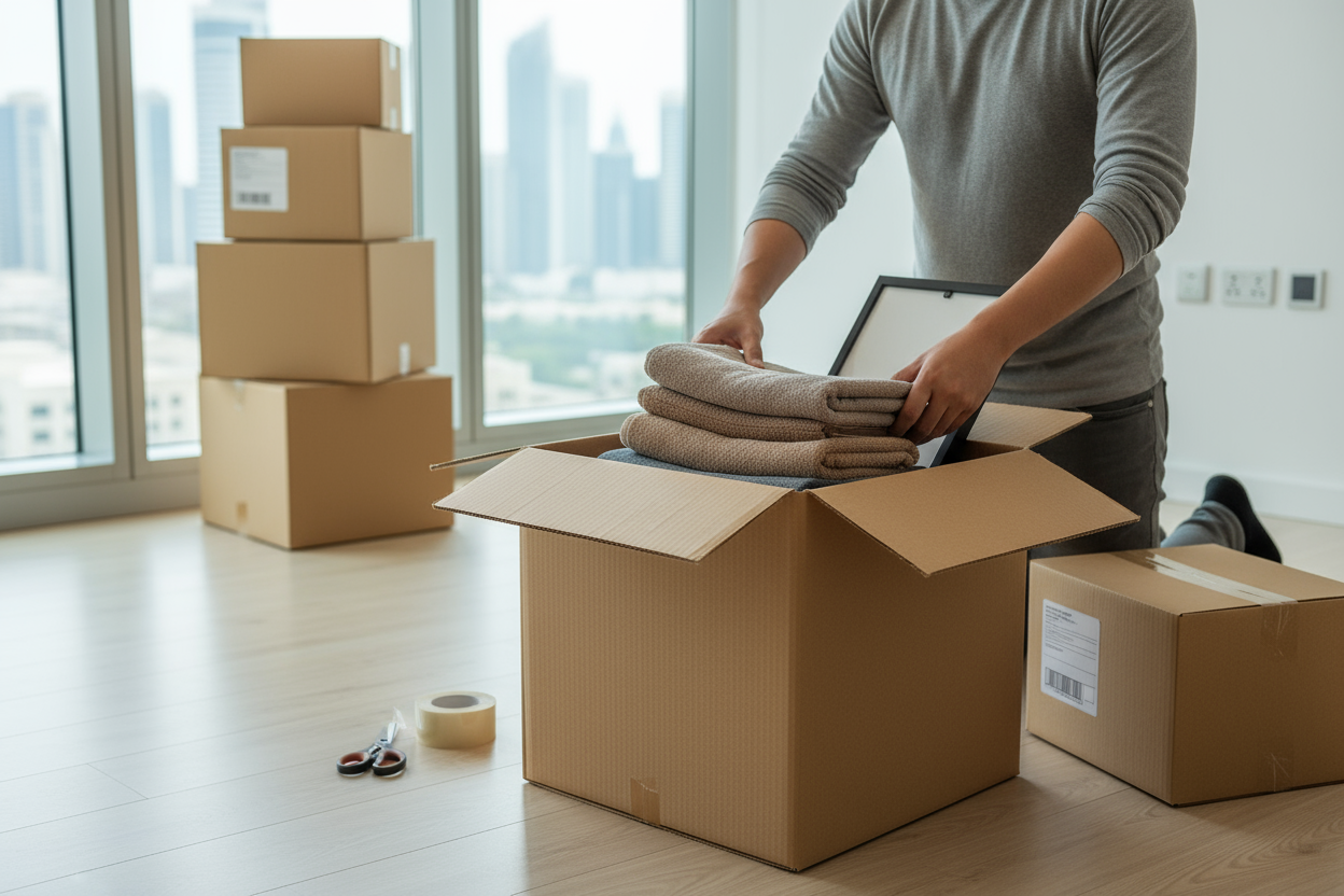 Cardboard Box 55x55x70cm UAE | Heavy Duty 5-Ply Corrugated Carton for Moving & Shipping Dubai