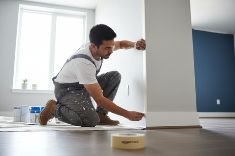 INFINI HOMES Masking Tape 15 yd x 2 inches - Premium Quality for Painting & DIY Projects